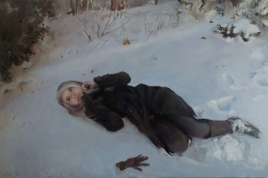 Fresh Fallen Snow, by Stephanie Deshpande, 2020, oil on canvas