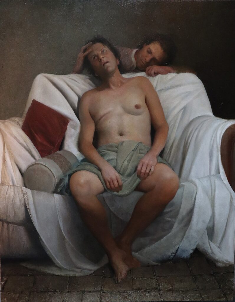 Double Self-Portrait, by Vincent Desiderio, 2020, oil on canvas