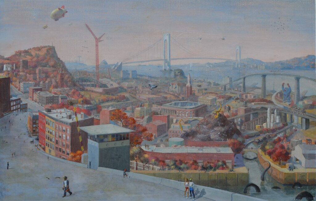 Gowanusaurus, by Randall DiGiuseppe, 2012, Oil on canvas