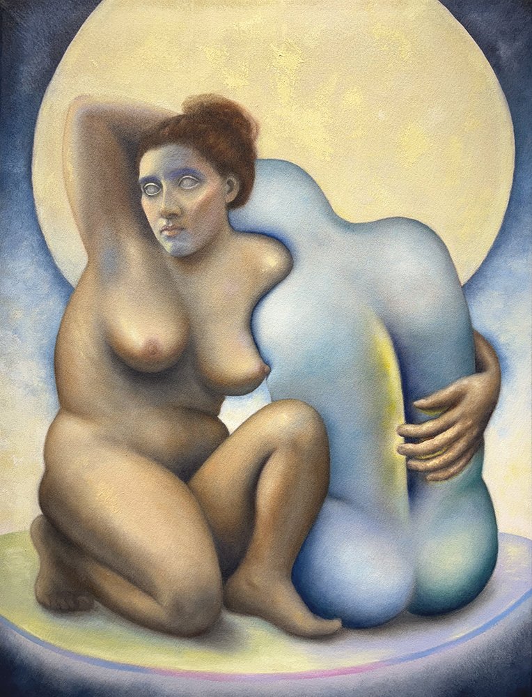 I Asked the Moon, Everything's Gonna Be Okay, by Clara Dominique, 2024, oil on canvas