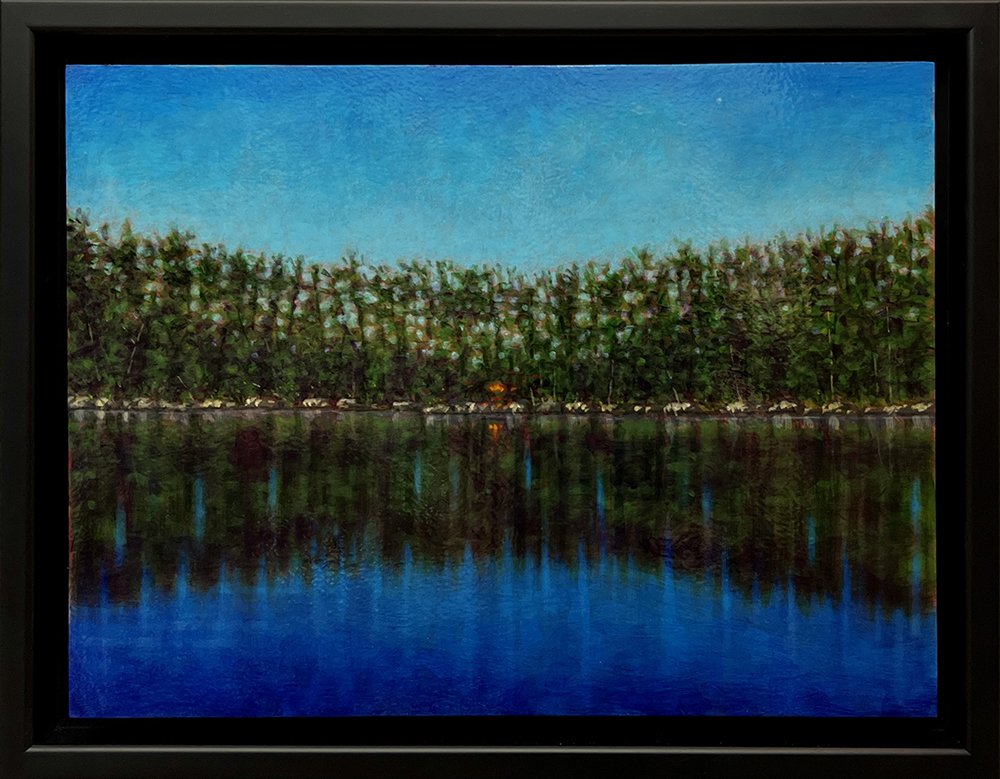 Peninsula, by Peter Drake, 2024, acrylic on panel