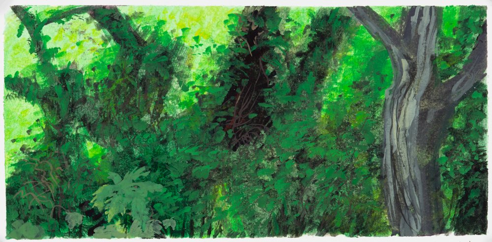 Giverny Study #11, by Matthew Durante, 2016, Watercolor and white gouache on paper