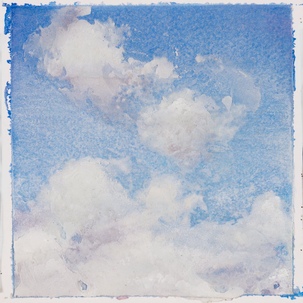 Giverny Study #12, by Matthew Durante, 2016, Watercolor and white gouache on paper