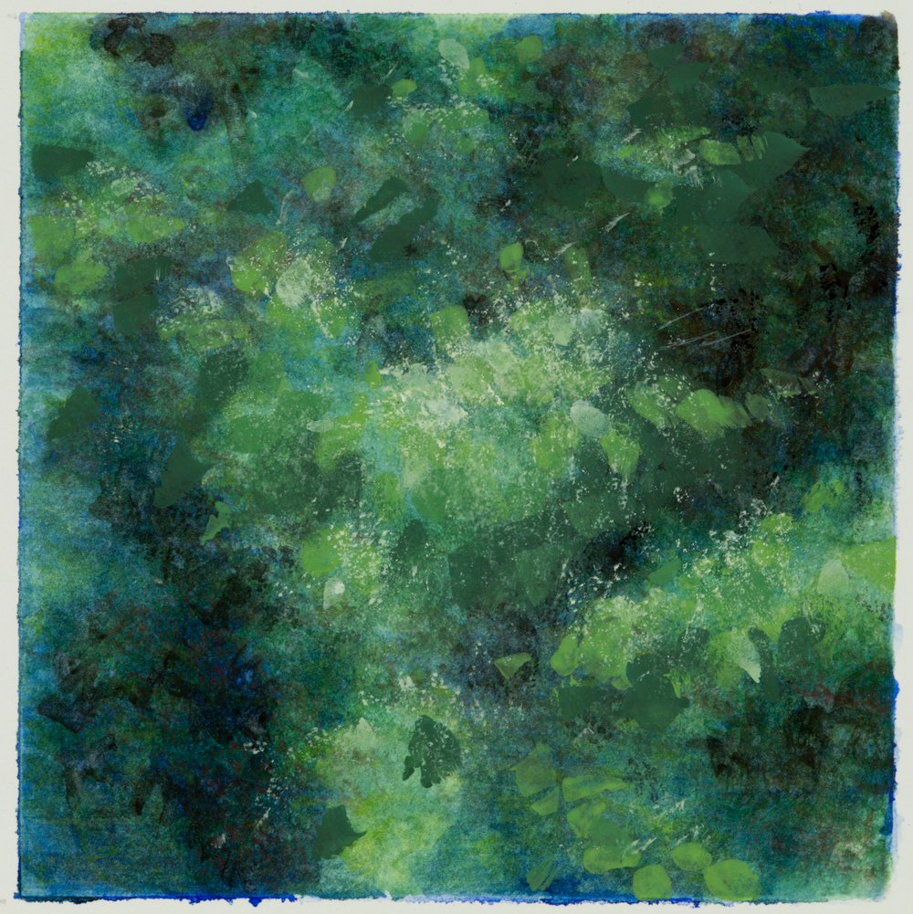 Giverny Study #13, by Matthew Durante, 2016, Watercolor and white gouache on paper