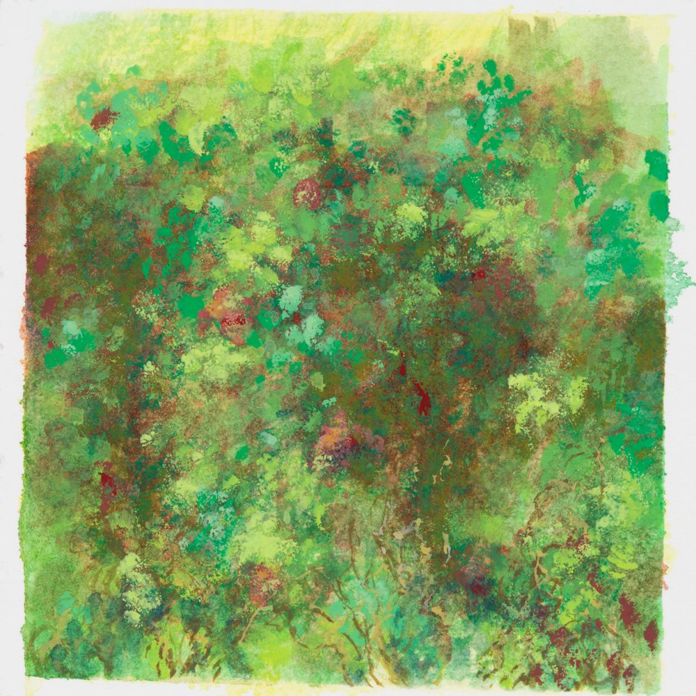 Giverny Study #17, by Matthew Durante, 2016, Watercolor and white gouache on paper