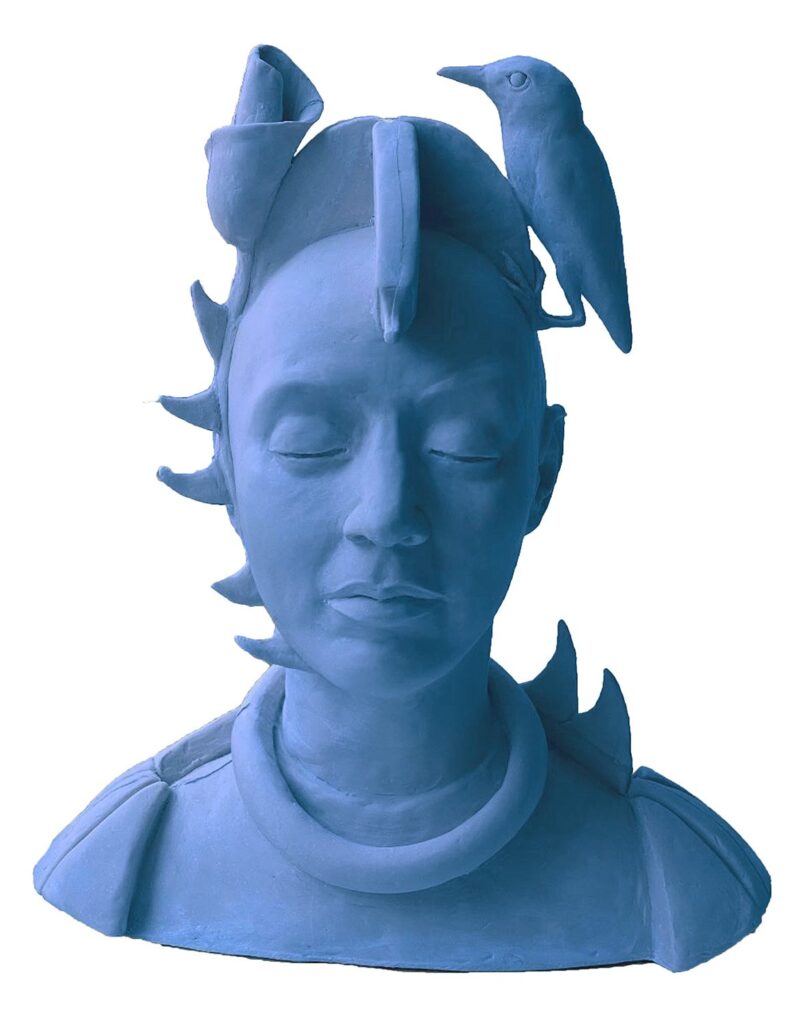 Sky-Blue Woman, by Cynthia Eardley, 2022