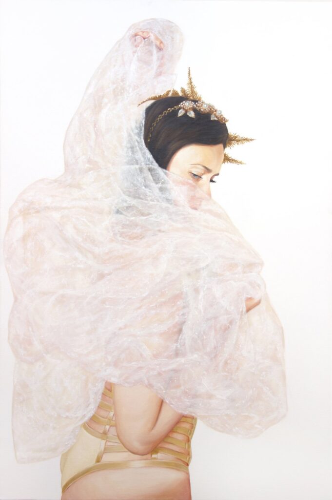 Cloak, by Heidi Elbers, 2018, oil on canvas