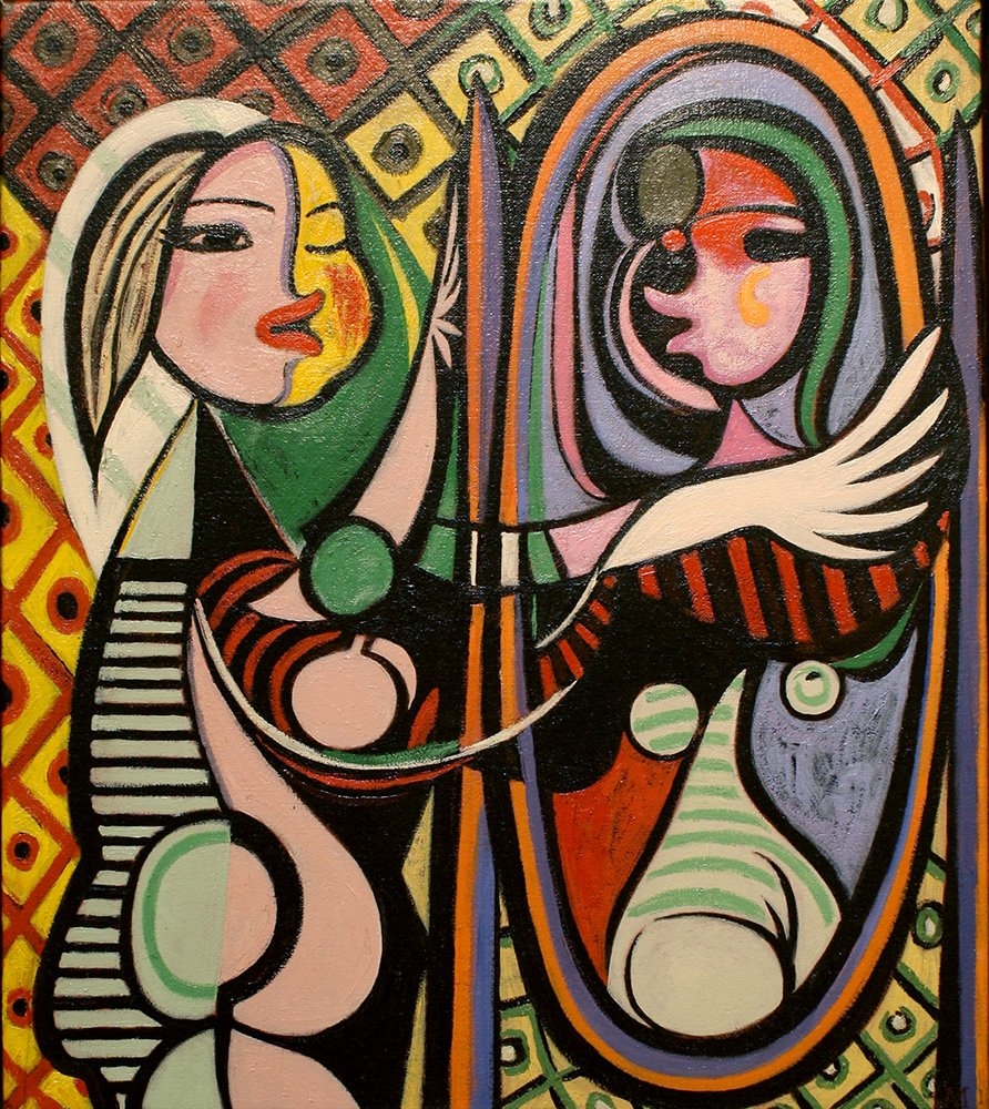 Bird Before a Mirror, by Martha Erlebacher, 2006, Oil on canvas