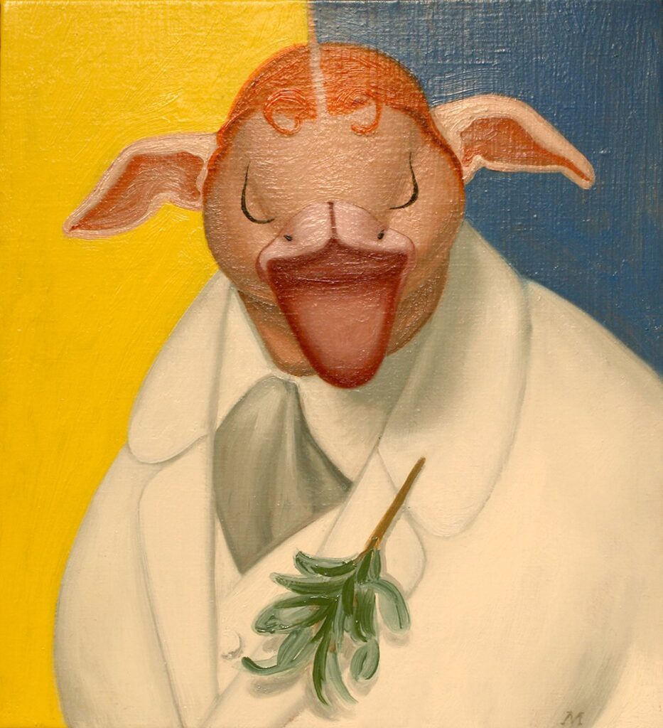 Self-Portrait, by Martha Erlebacher, 2007, Oil on canvas