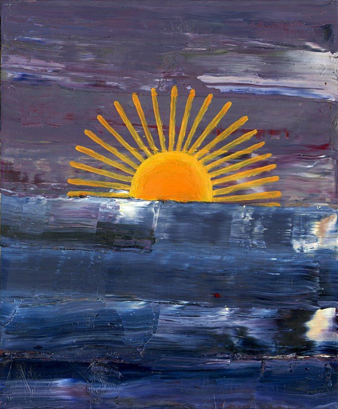 Sunset, by Alexandra Evans, 2019, oil on canvas