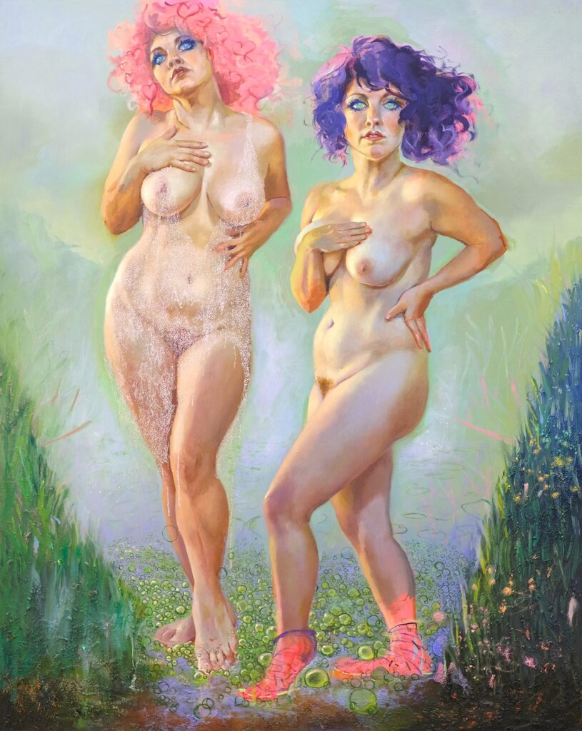 The Romantics, by Emily Ezell, 2018, oil on canvas