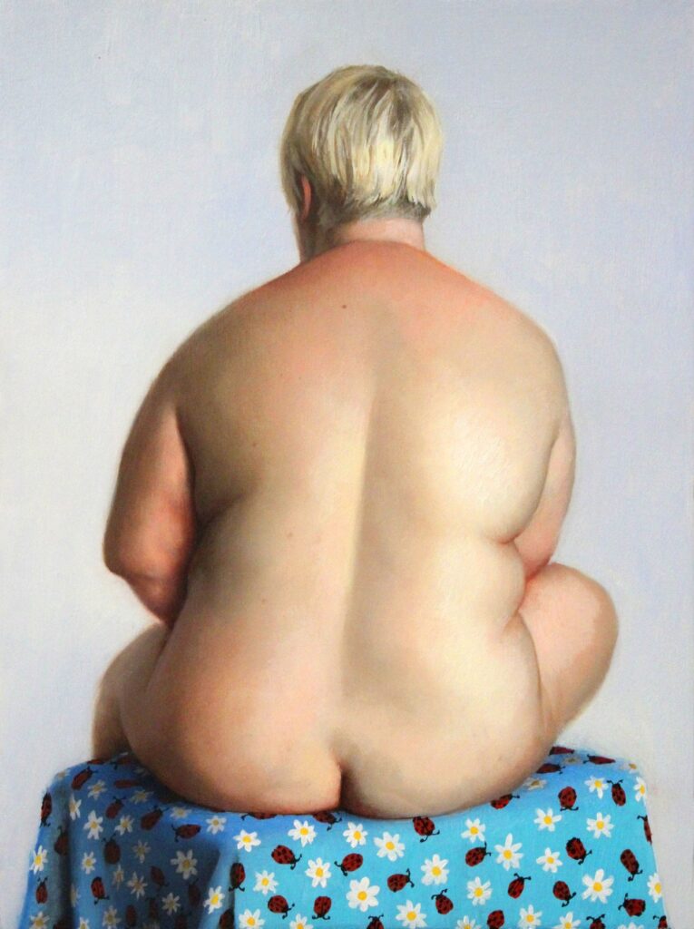 Angela, by Christian Fagerlund, 2018, oil on panel