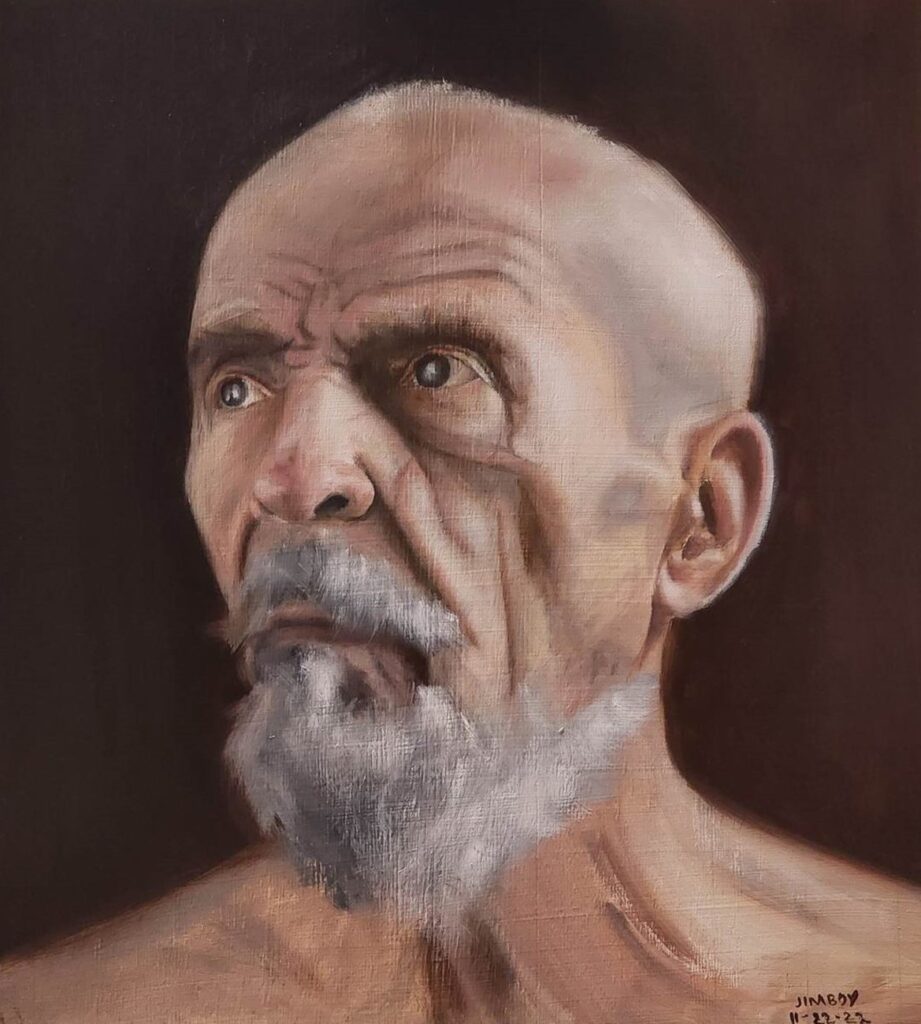 Hawaii, Best Story-Teller, by Jimboy Mojica Fajardo, 2022, oil on wood
