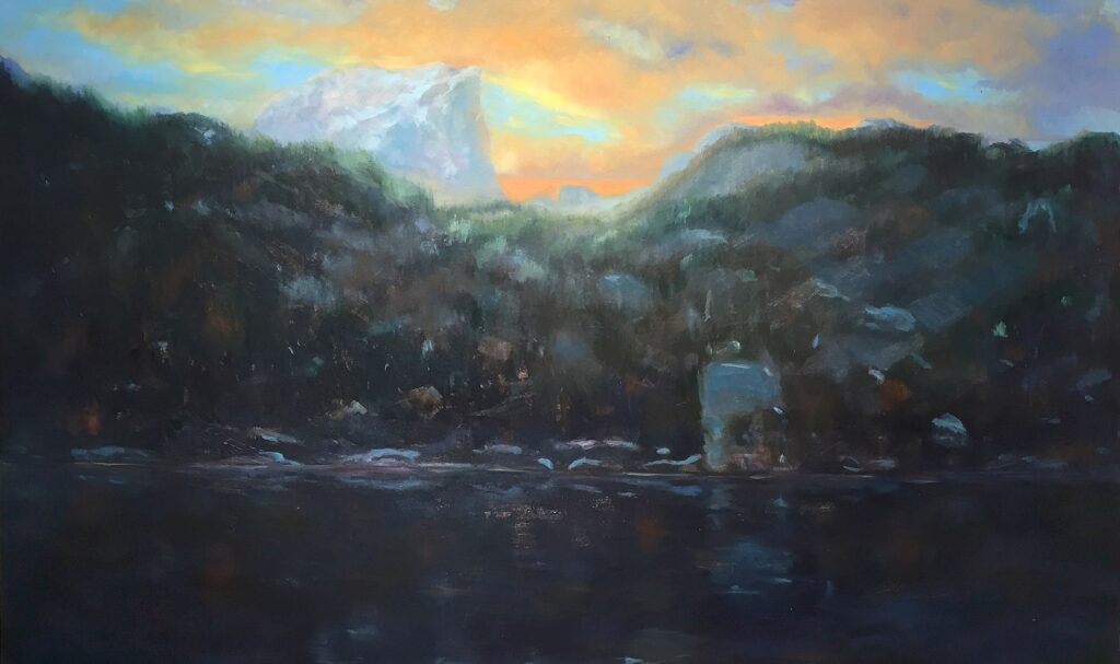 First Sunrise on Bear Lake, by Danny Fang, 2018, oil on canvas