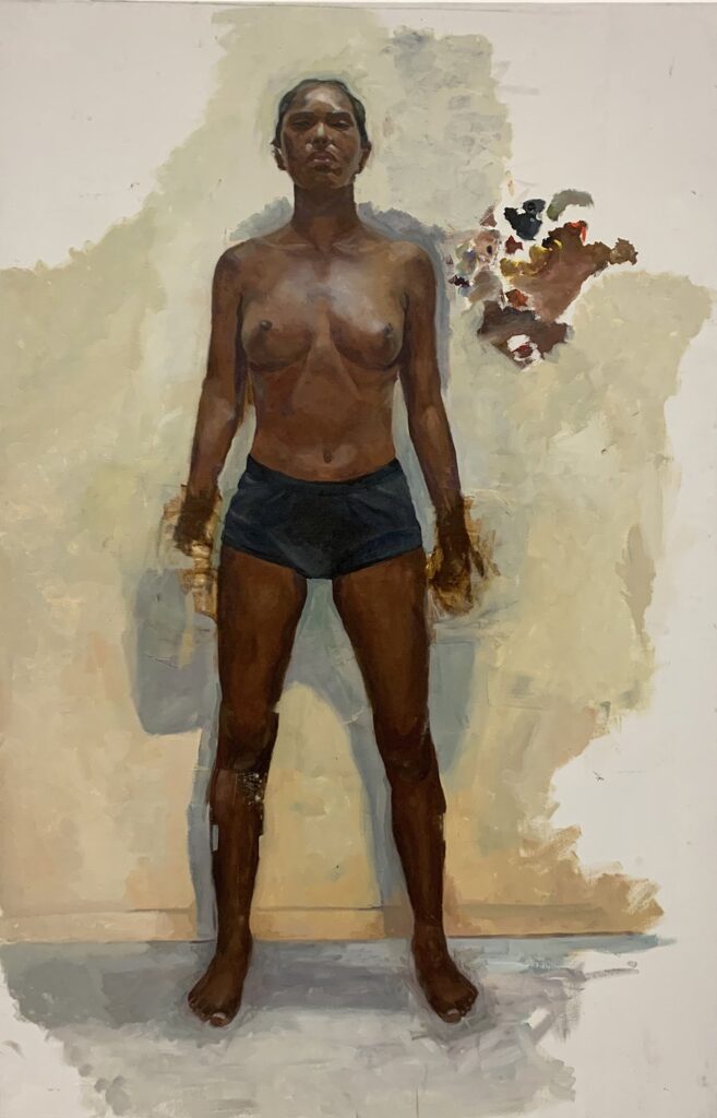 My Language Out of the Ring 1, by Augusto Fanjul, 2019, oil on canvas