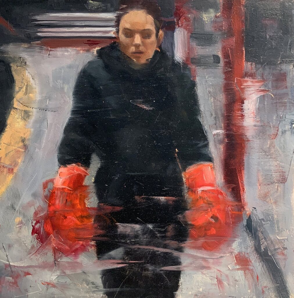 Out of the Ring 5, by Augusto Fanjul, 2019, oil on panel