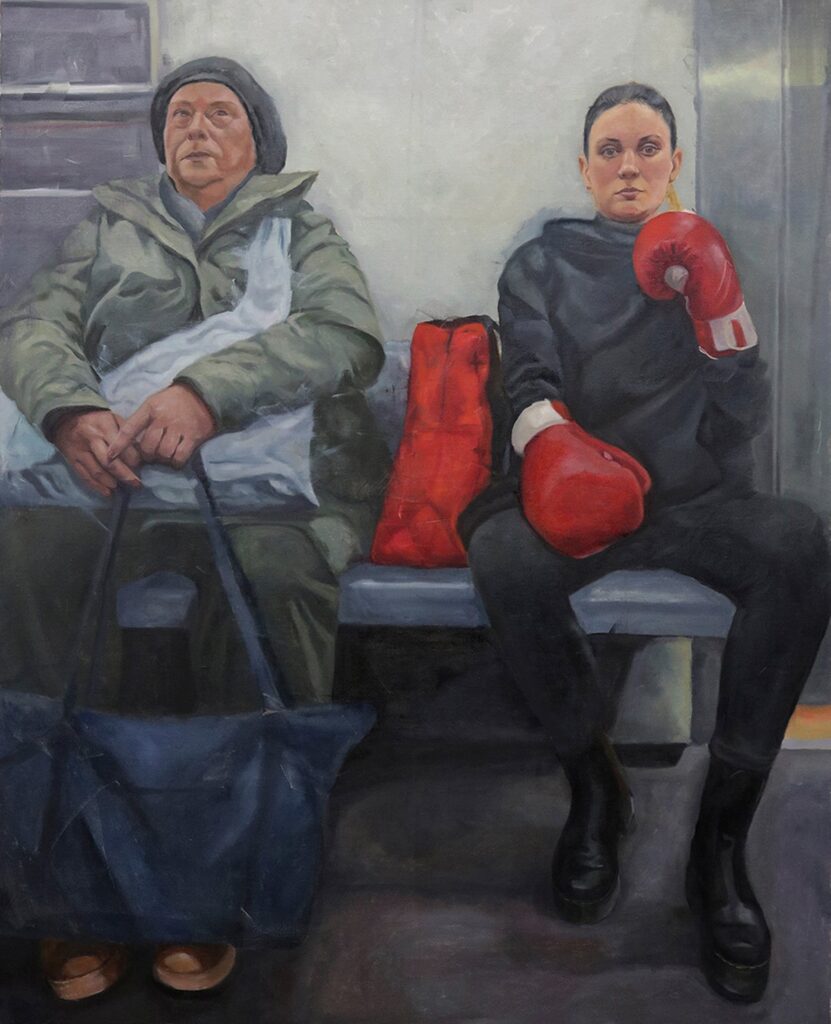 Out of the Ring 4, by Augusto Fanjul, 2019, oil on canvas
