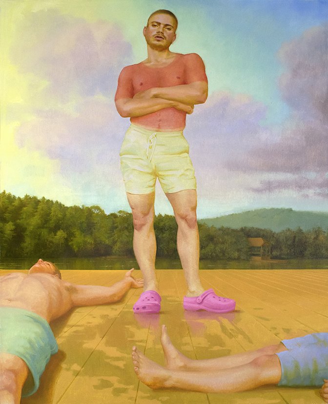Sunburnt Sweater, by Aaron Feltman, 2020, oil on linen