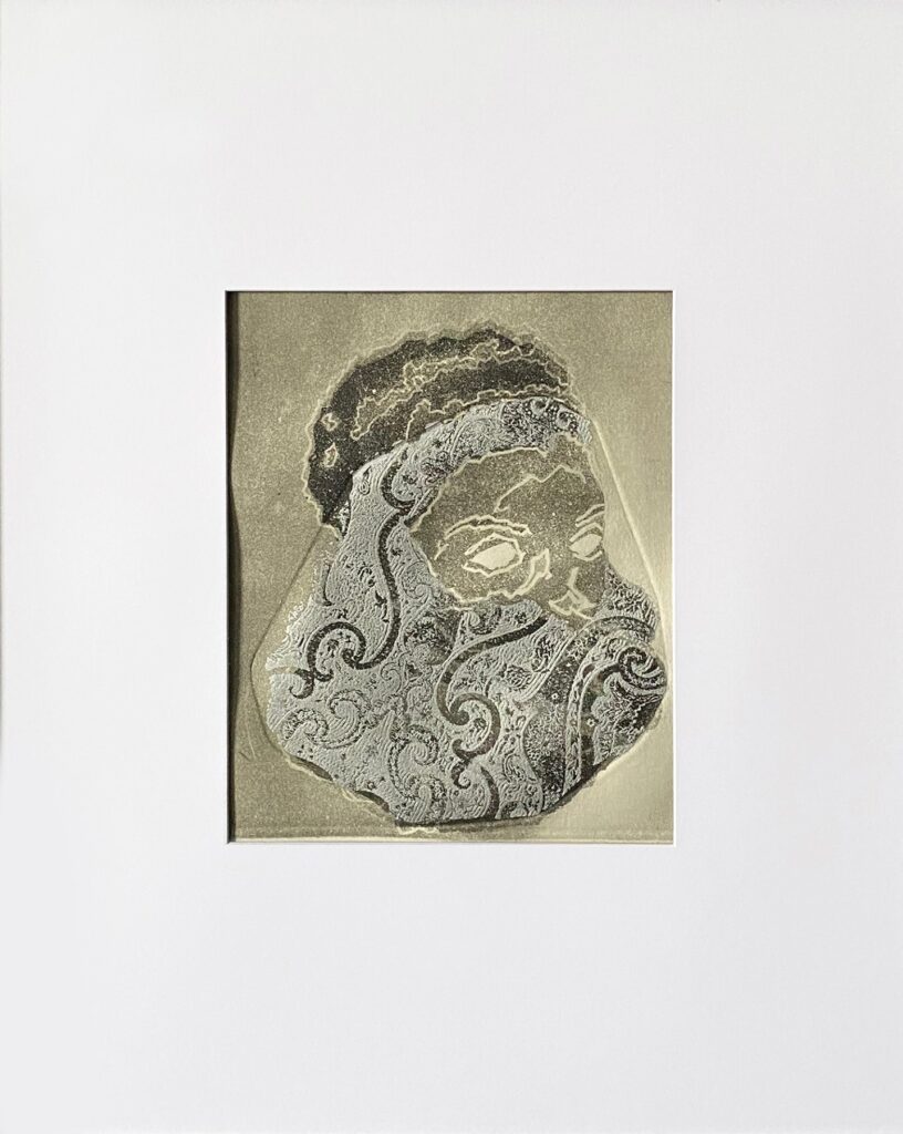 Sage, by Brittany A. Fields, 2019, etching and aquatint on paper