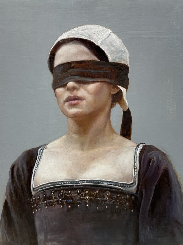 Resolute, by Shauna Finn, 2021, oil on wood panel