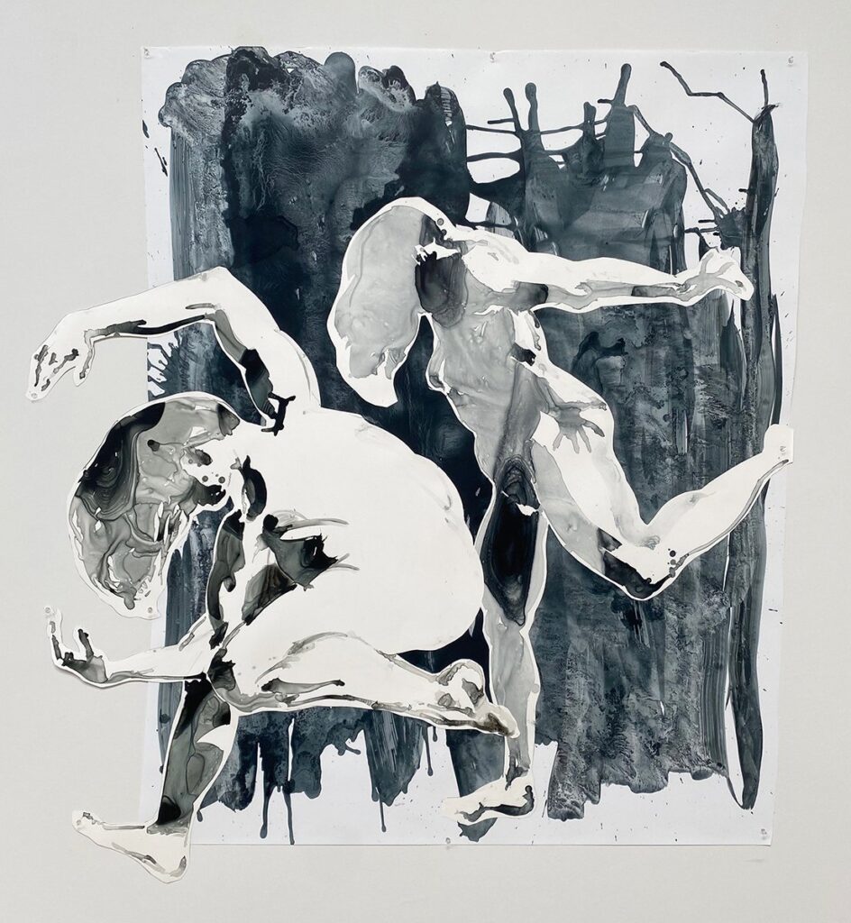 Nightmare, by Eric Fischl, 2020, acrylic on photo paper