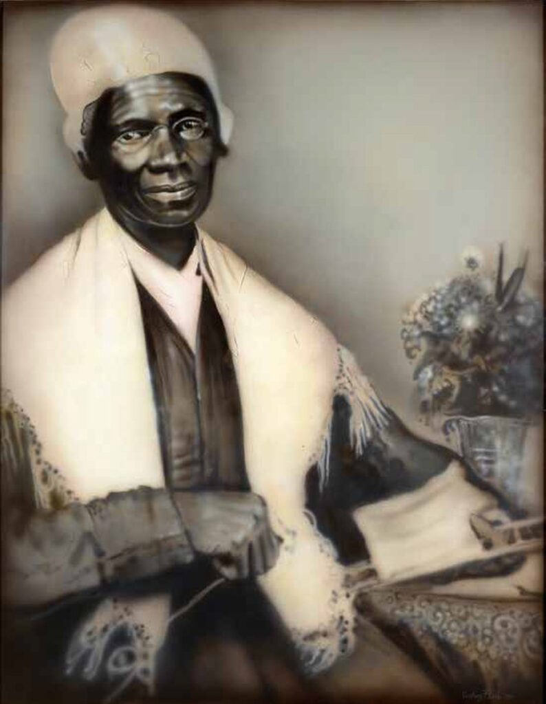 Sojourner Truth, by Audrey Flack, 1980, Acrylic and oil on canvas