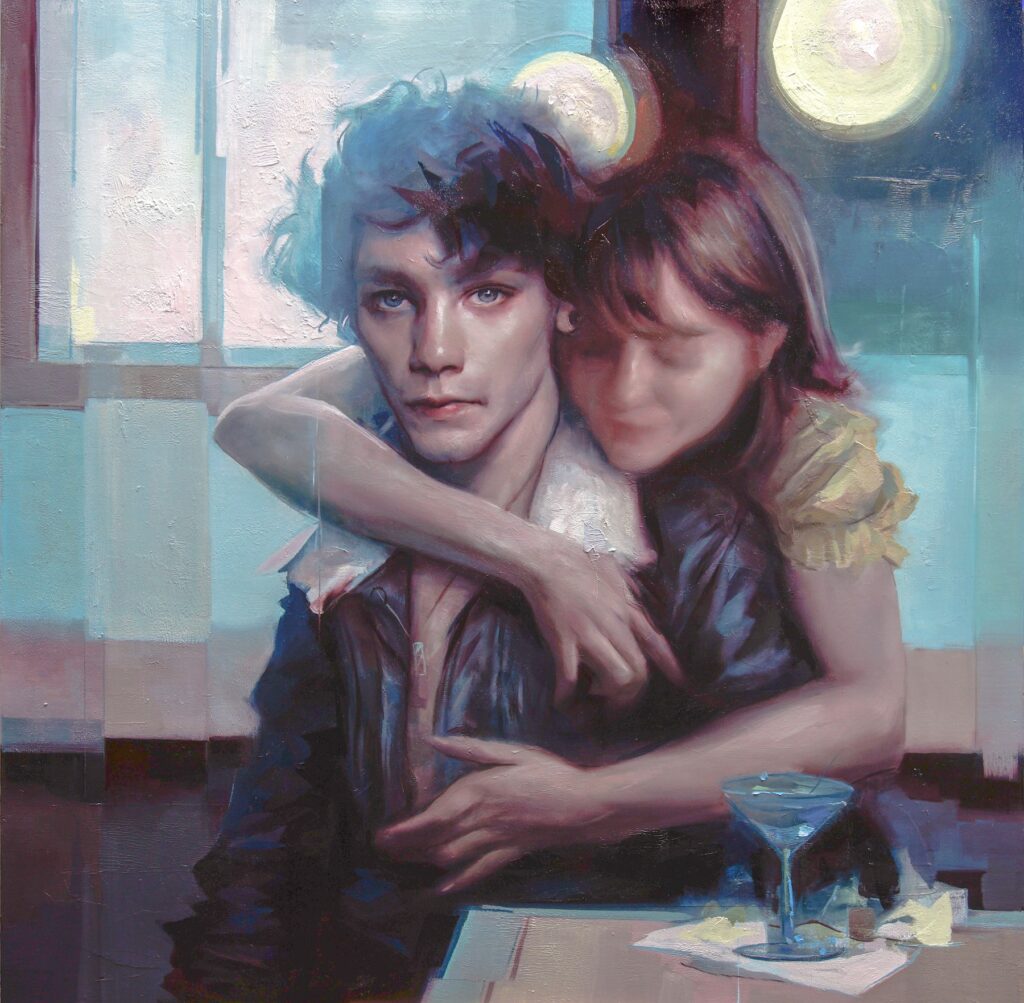 Hanging On, by Steve Forster, 2018, oil on board