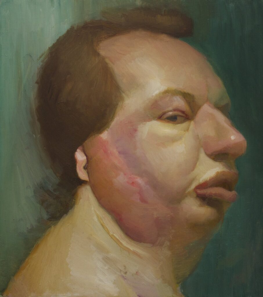 Self-Portrait, by Joshua J. Gale, 2014, Oil on panel