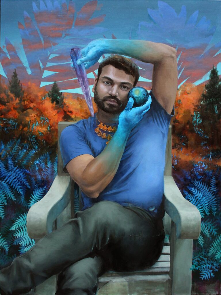 Ancient Arcana, by Santiago Galeas, 2020, oil on canvas