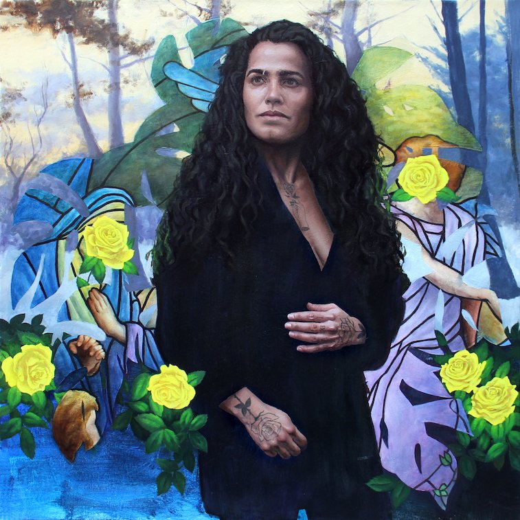 Somos Nuestra Propia Salvación, by Santiago Galeas, 2021, oil on canvas