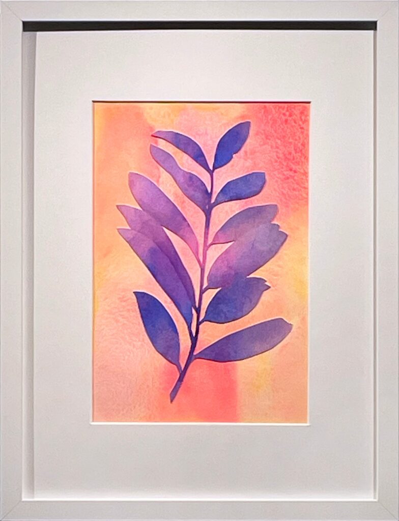 Tail Grape, by Santiago Galeas, 2023, acrylic on watercolor paper