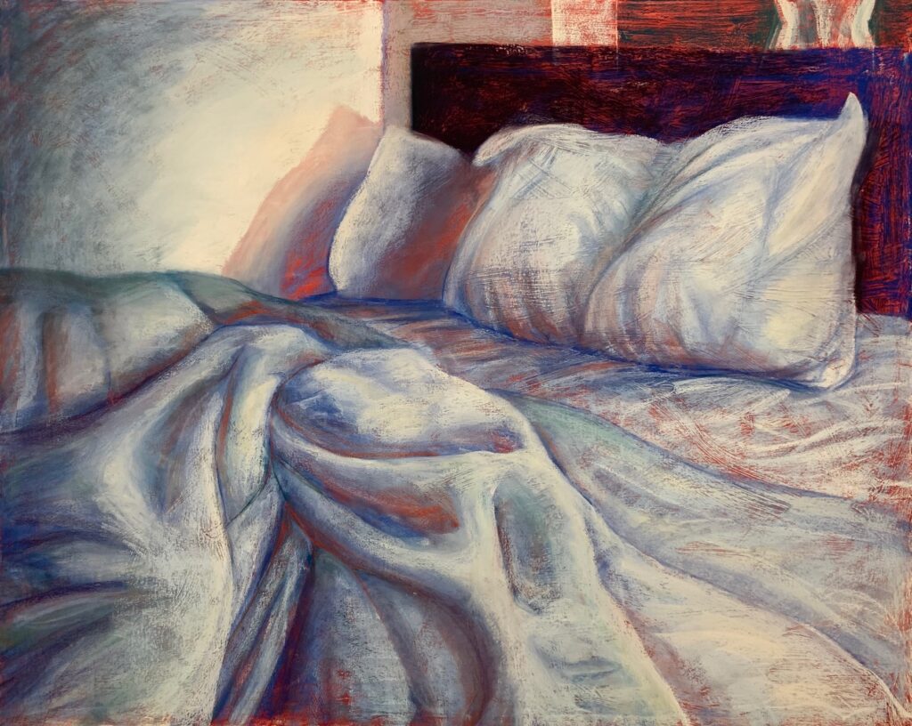 At Night IV, by Caroline Gates, 2021, pastel on canvas