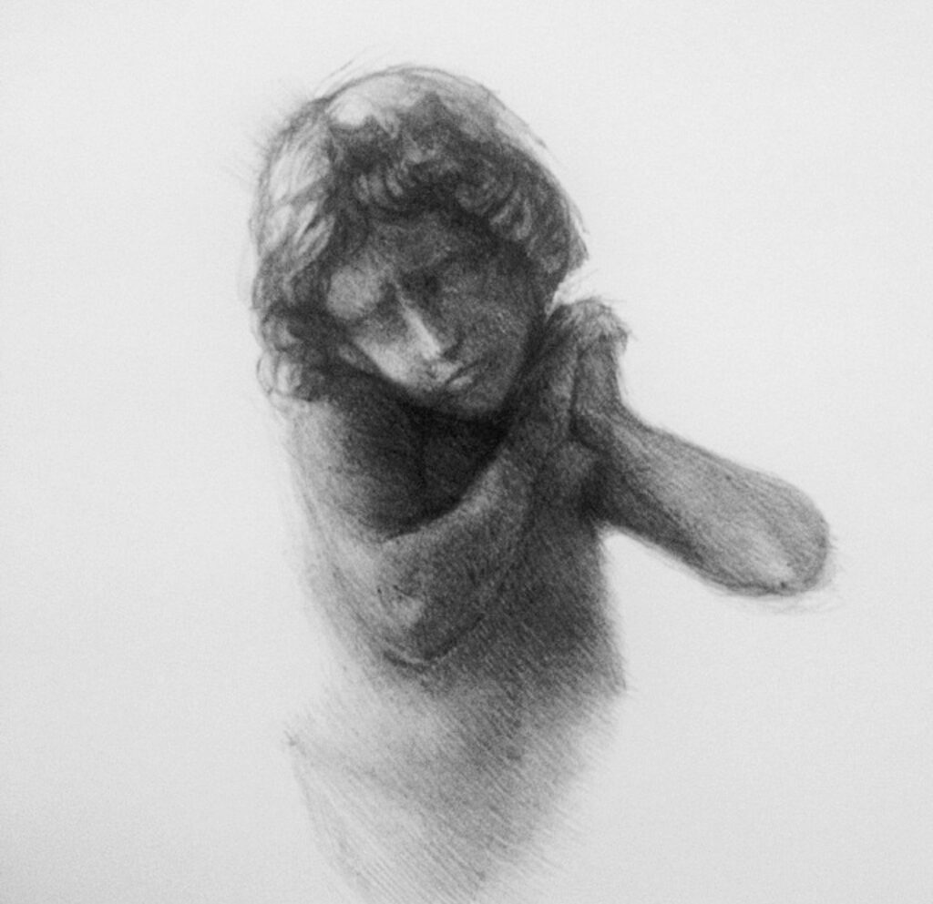 Cupid, by Nick Gebhart, 2014, Ink on paper