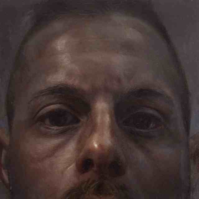 Self-Portrait, by Nick Gebhart, 2014, Oil on panel
