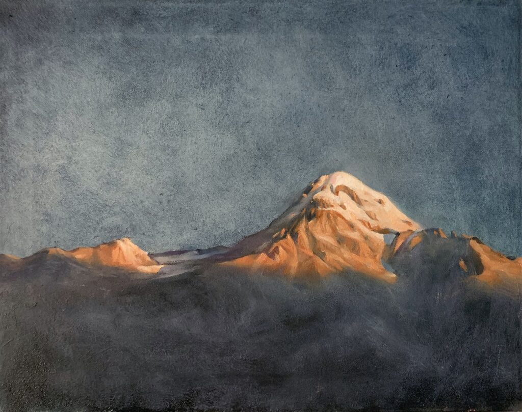Mkinvartsveri, by Demetre Gelbakhiani, 2020, oil on canvas