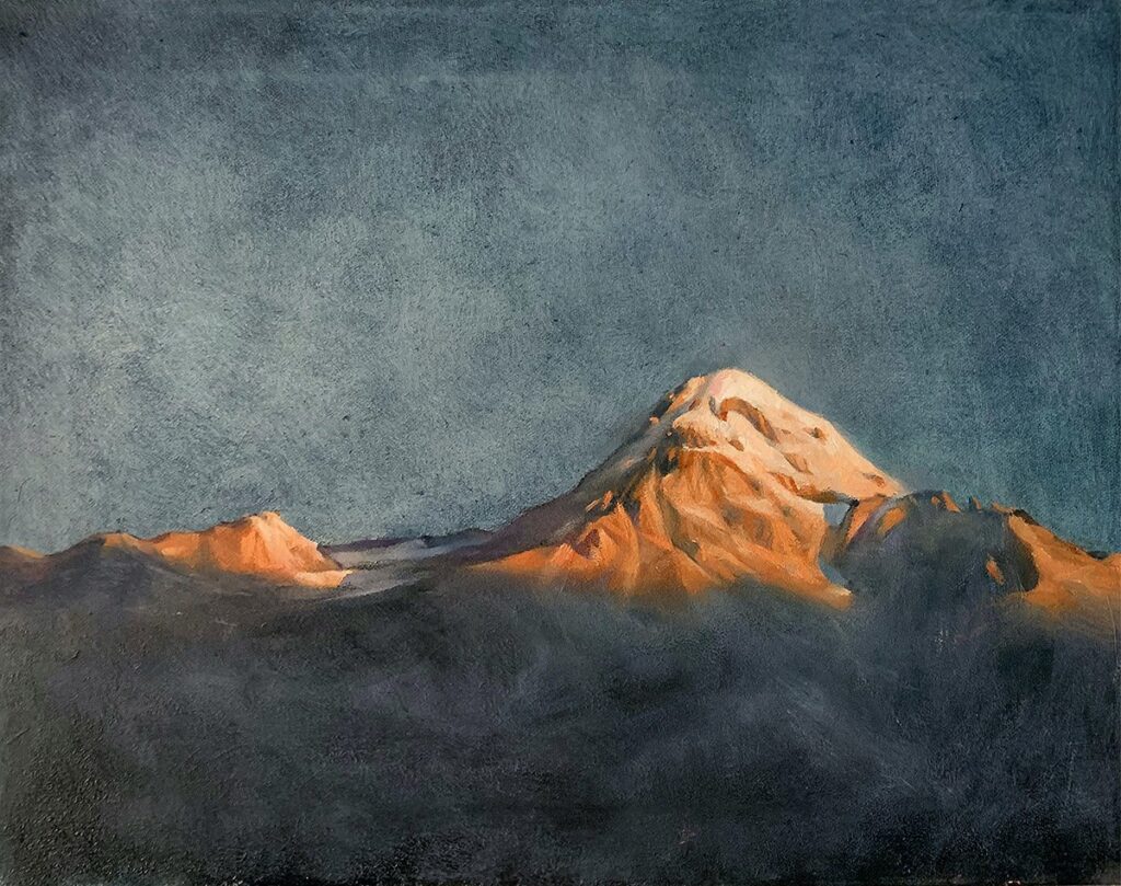 Mkinvartsveri, by Demetre Gelbakhiani, 2020, oil on canvas