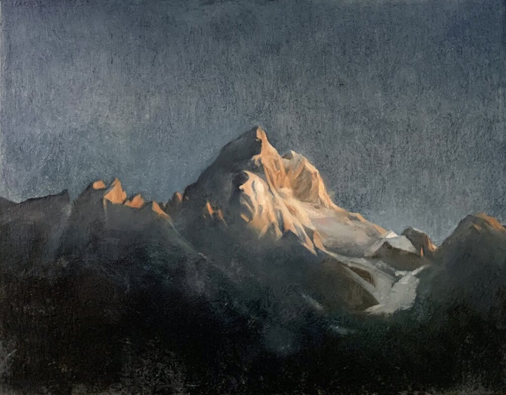 Ushba, by Demetre Gelbakhiani, 2020, oil on canvas