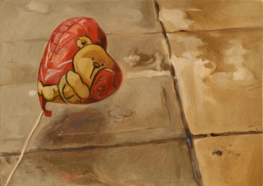 Heart Balloon, by Jodi Gerbi, 2016, Oil on panel