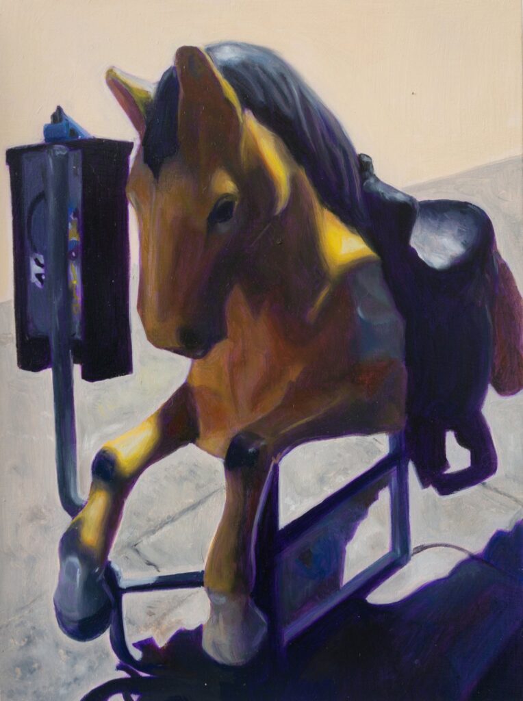 Horse Riding Toy, by Jodi Gerbi, 2015, Oil on panel