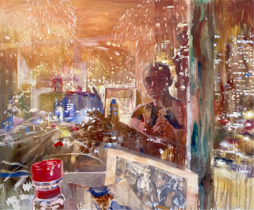 Seasoning, by Connor Gewirtz, 2024, acrylic on canvas