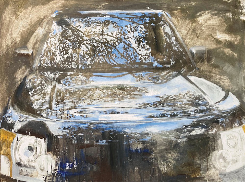 Straight Through, by Connor Gewirtz, 2023, acrylic on canvas