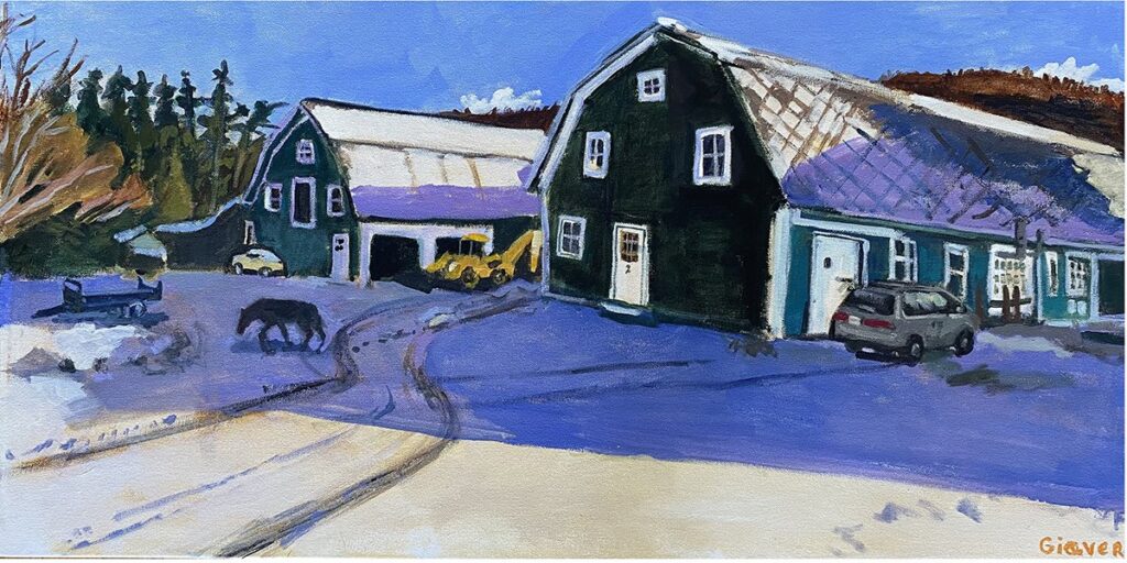 Bell-ans Snow, by Trine Giaever, 2022, acrylic on canvas