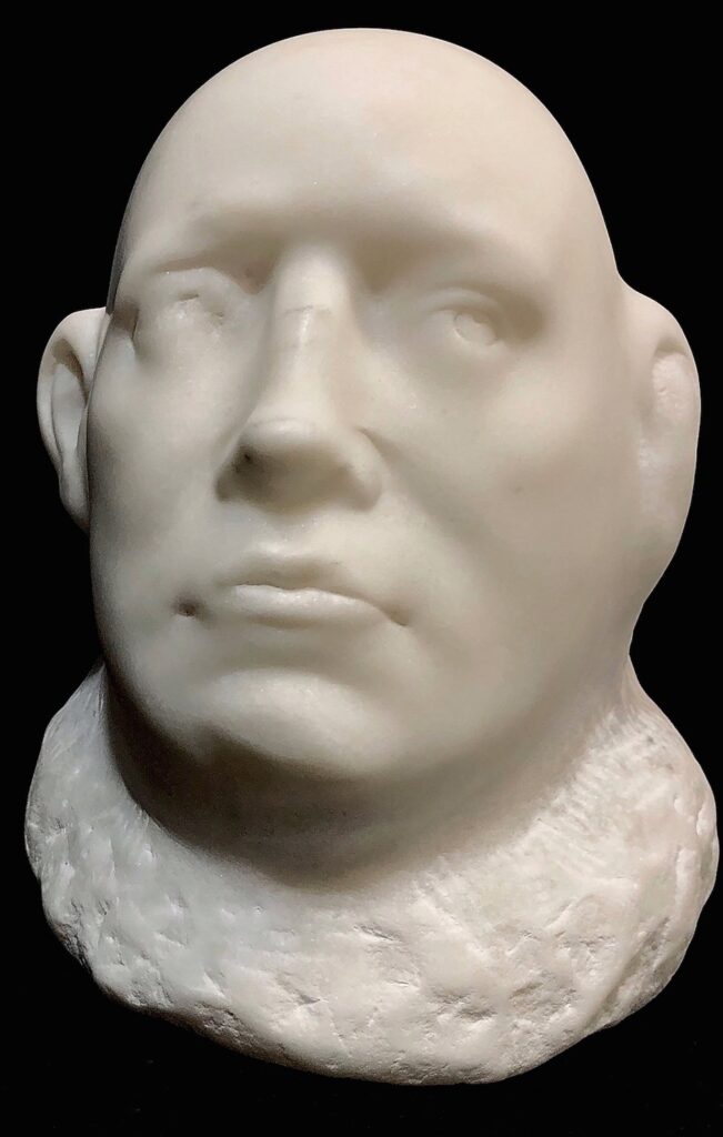 Portrait of No One in Particular 1-10, by Gianluca Giarrizzo, 2023, marble