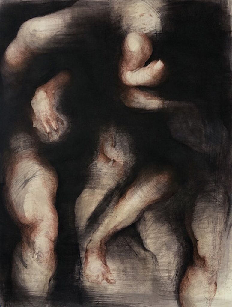 Studia 3-21, by Gianluca Giarrizzo, 2021, ink, marker, and acrylic on paper