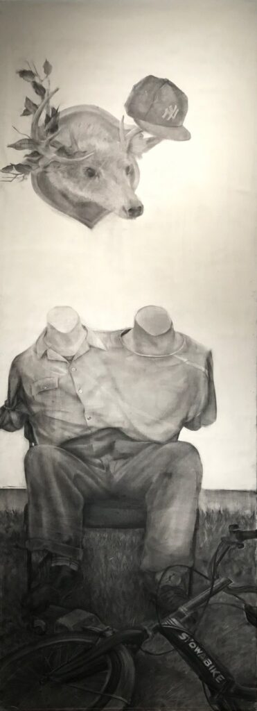 Aint got no, by Valerie Gilbert, 2017, Charcoal on linen