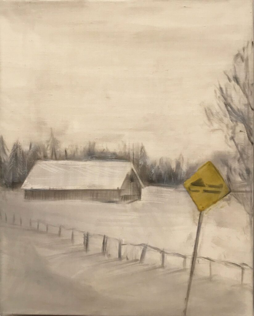 Bouchard – Taylor 2, by Valerie Gilbert, 2017, Charcoal on linen
