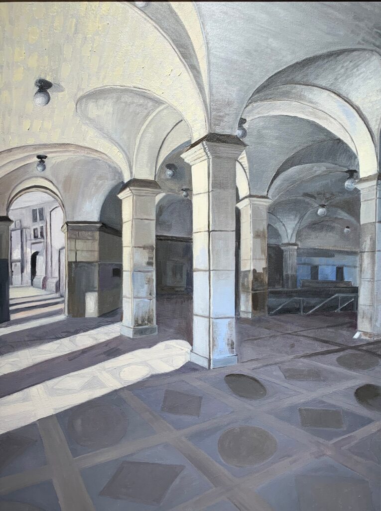 One Centre Street, by Randy Ginsburg, 2019, oil on canvas