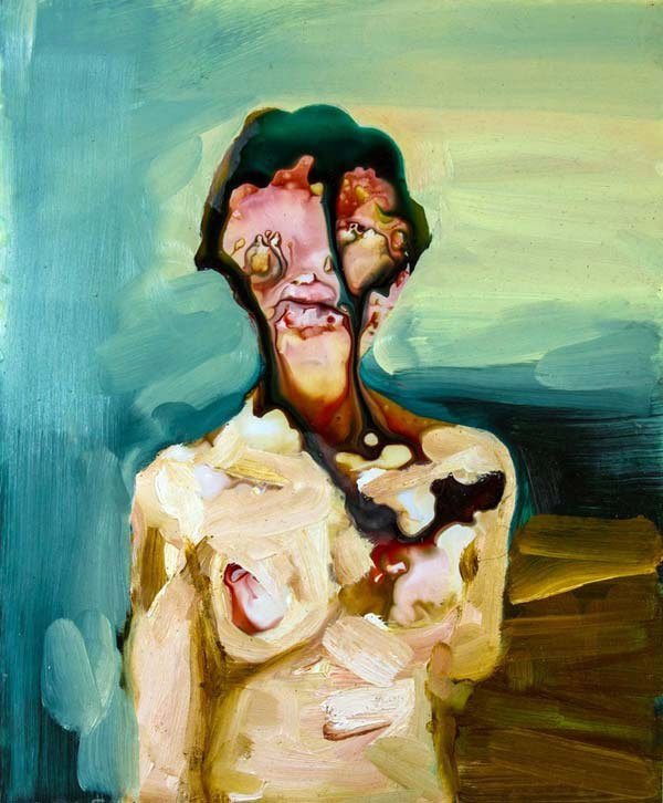 Siren, by Elizabeth Glaessner, 2013, ink and oil on mylar mounted on plexiglass