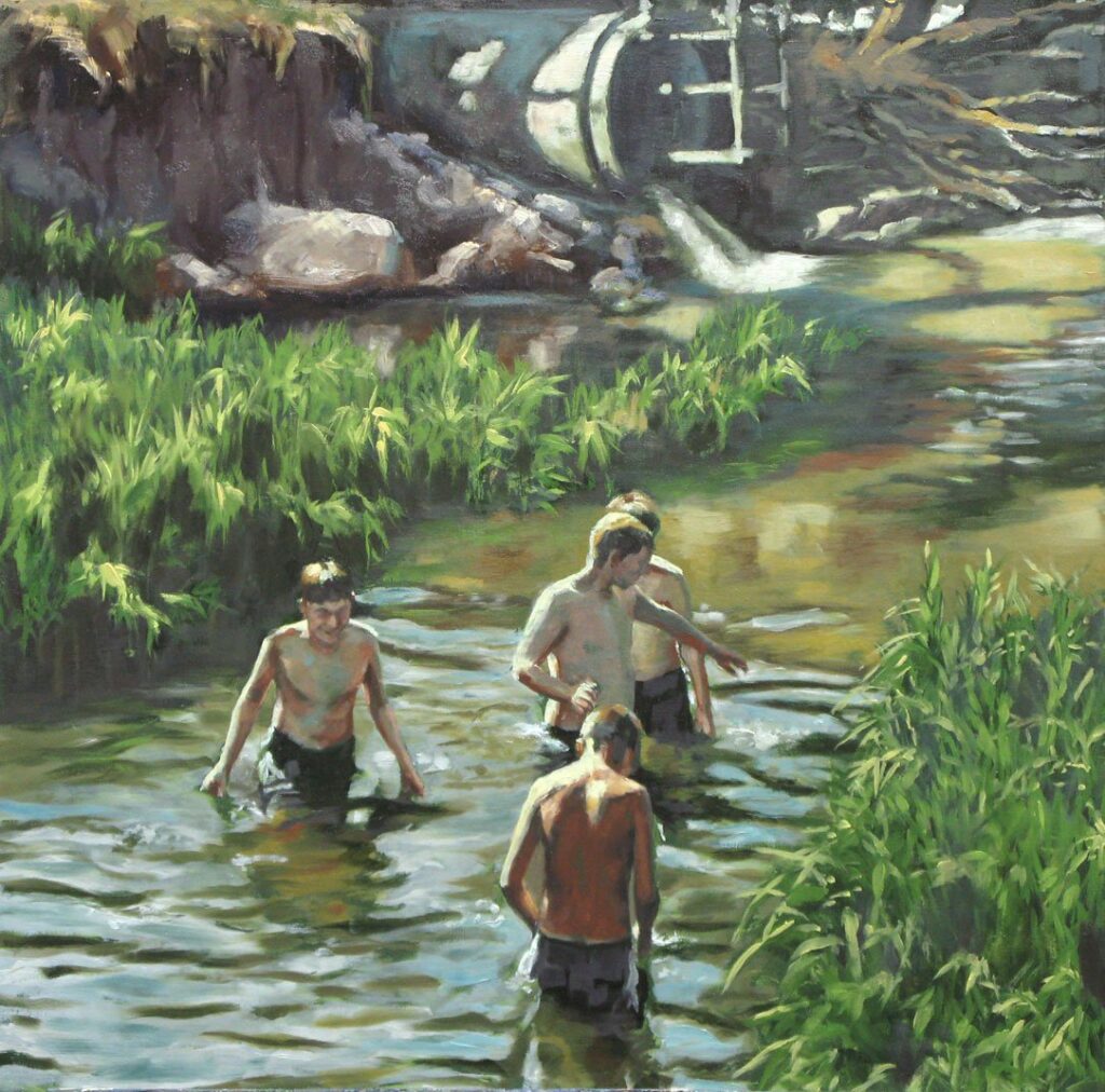 Up To There, by Debra Goertz, 2006, Oil on canvas