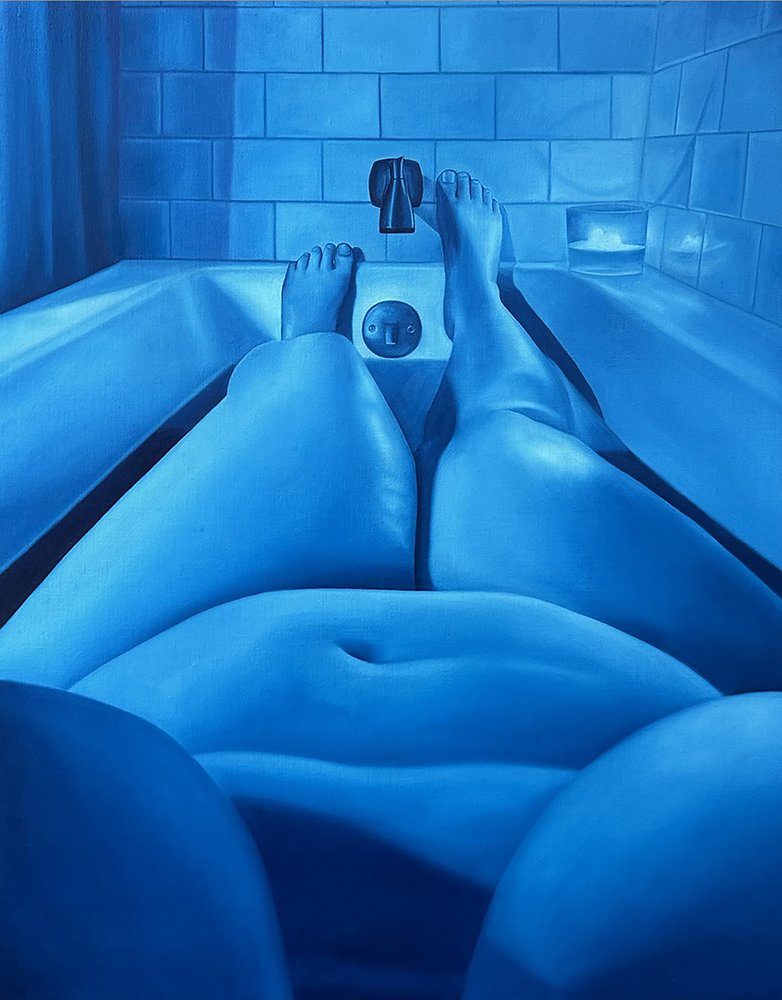 Respite, by Danielle Golden, 2023, oil on linen wrapped panel